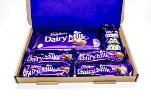 Dairy Milk Gift Box, Letterbox gifts, chocolate hamper, pamper gift, birthday, anniversary, get well soon, letterbox hamper, chocolate gifts, post box gift, self care box, happiness boxes, hampers, letterbox, chocolate box, the happiness box, letterbox gifts for all occasions