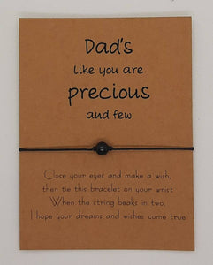 Dad wish bracelet, A little wish for my Daddy, Uncle, Grandad - Birthday bracelet - The Happiness Box